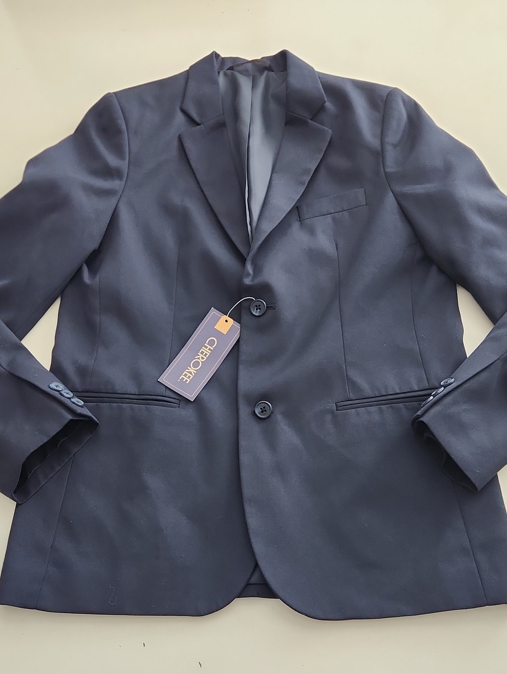 NWT Cherokee Boys Navy Blue Suit Jacket Blazer 14